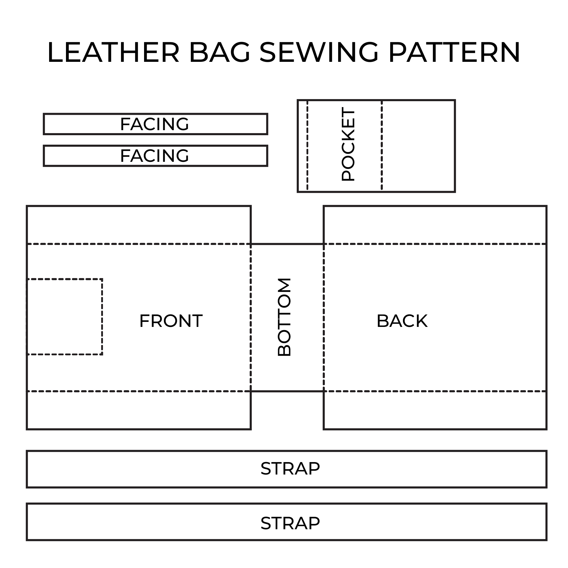Leather Handbag Patterns 14 Free PDF Printables Printablee