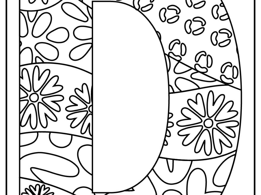 Letter D Coloring Worksheets