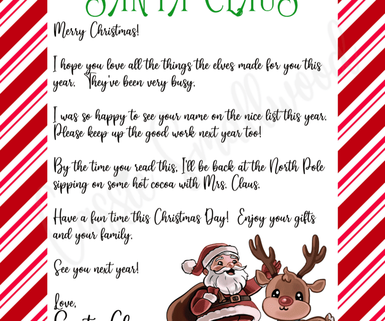 Letter From Santa 2025 Lila Miles