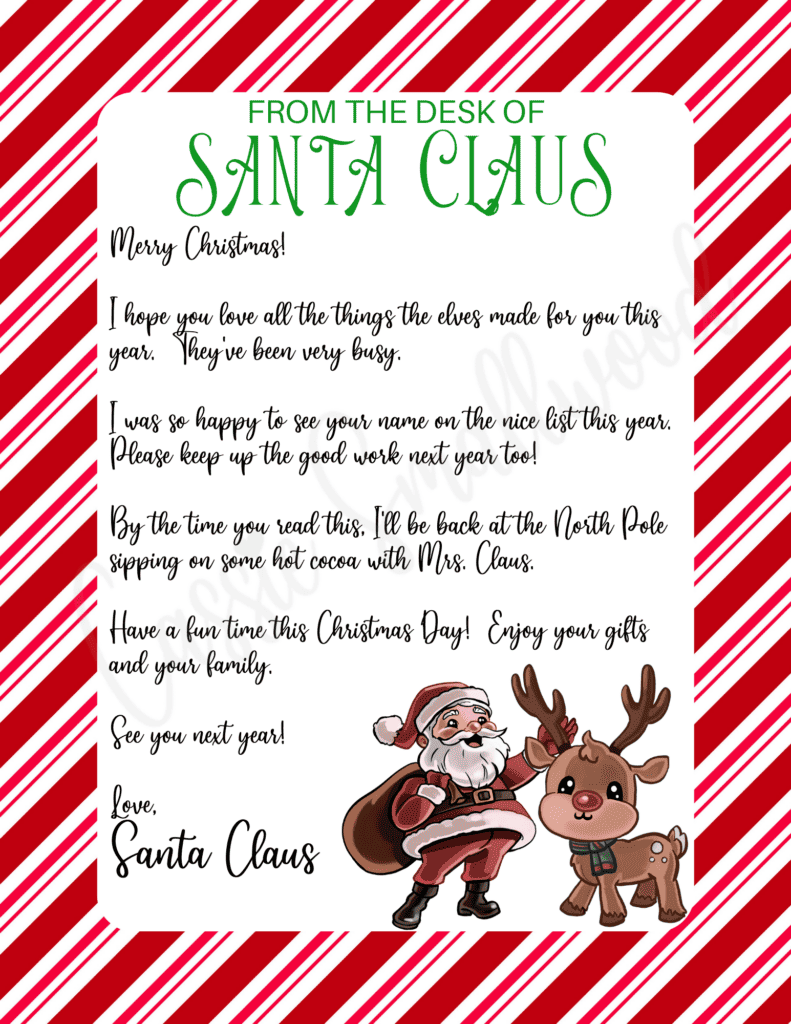 Letter From Santa 2025 Lila Miles