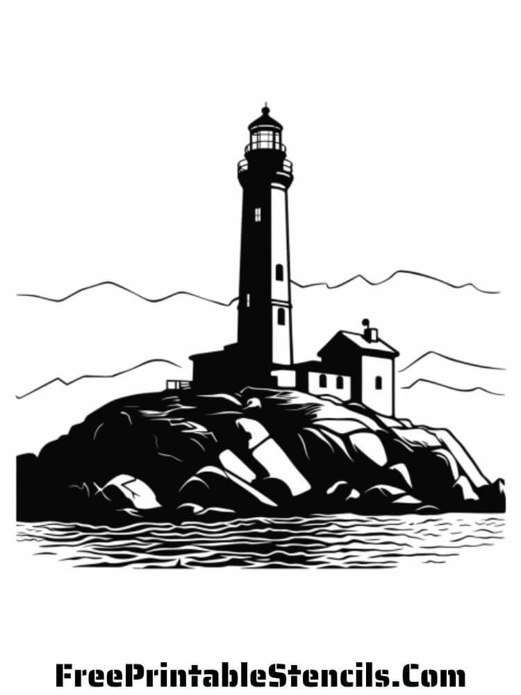 Lighthouse Stencil