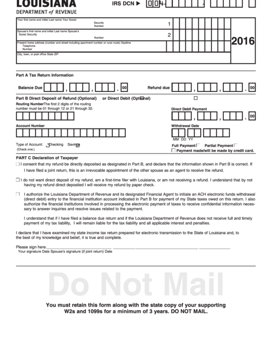 Louisiana State Tax Forms Printable Printable Forms Free Online