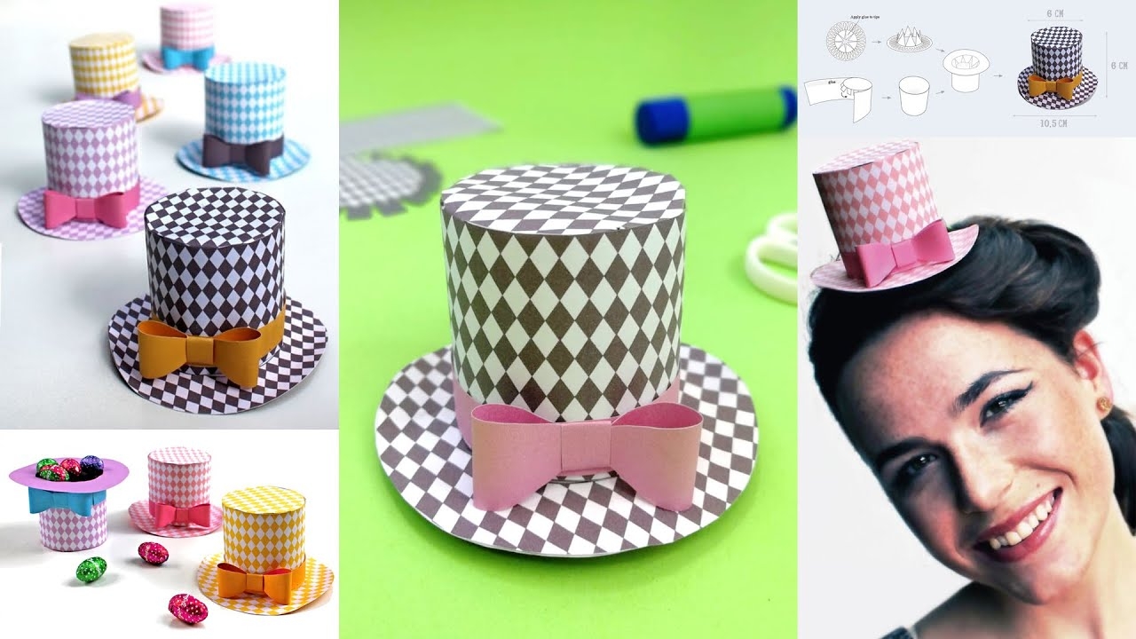 Make A Mini Top Hat Instant Download Printable Template DIY Diamond 