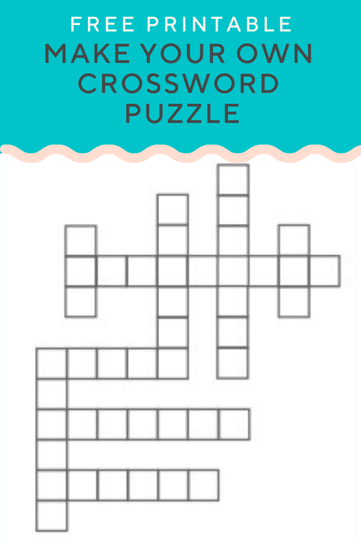 Make Your Own Crossword Puzzle Free Printable