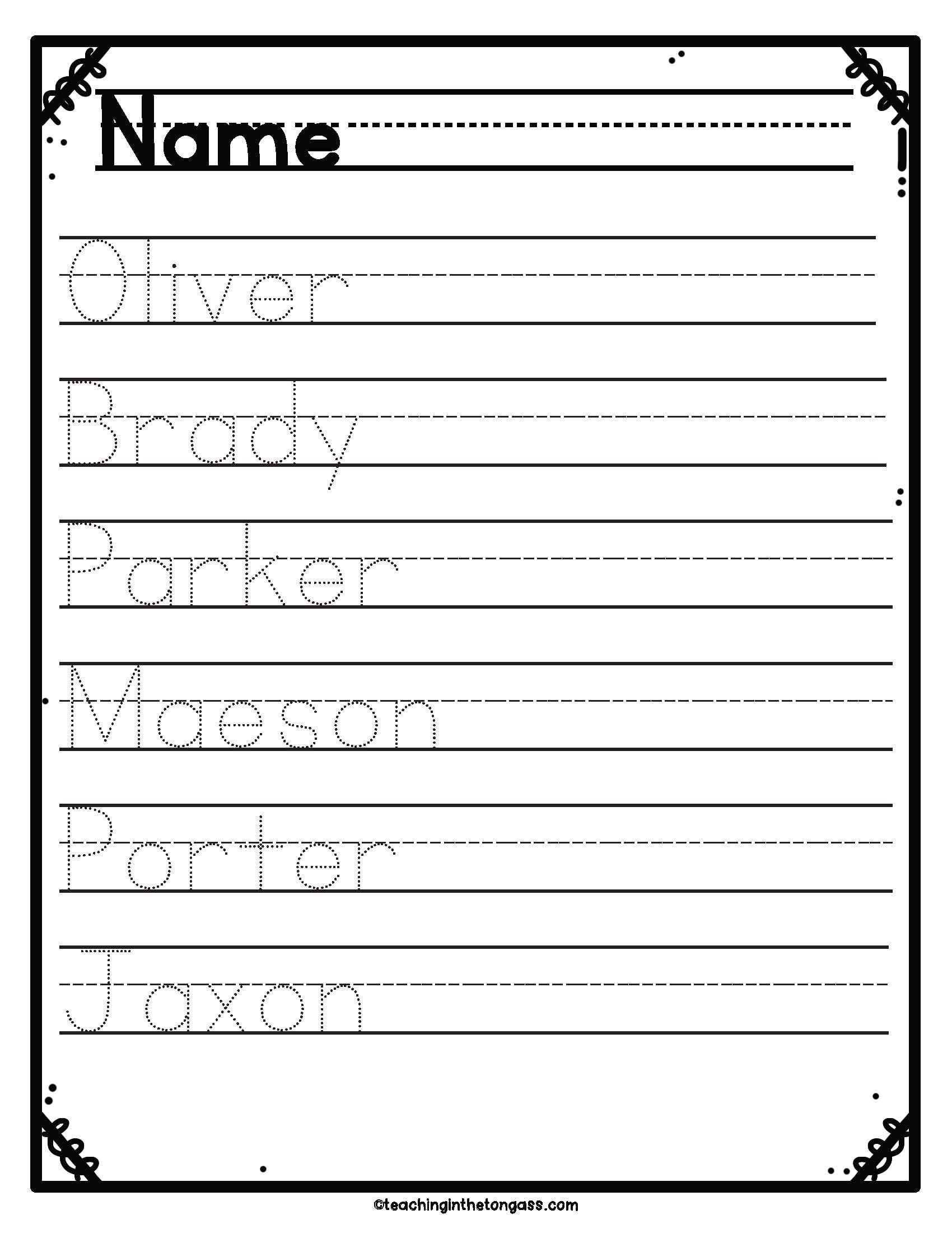 Free Printable Handwriting Worksheet Maker