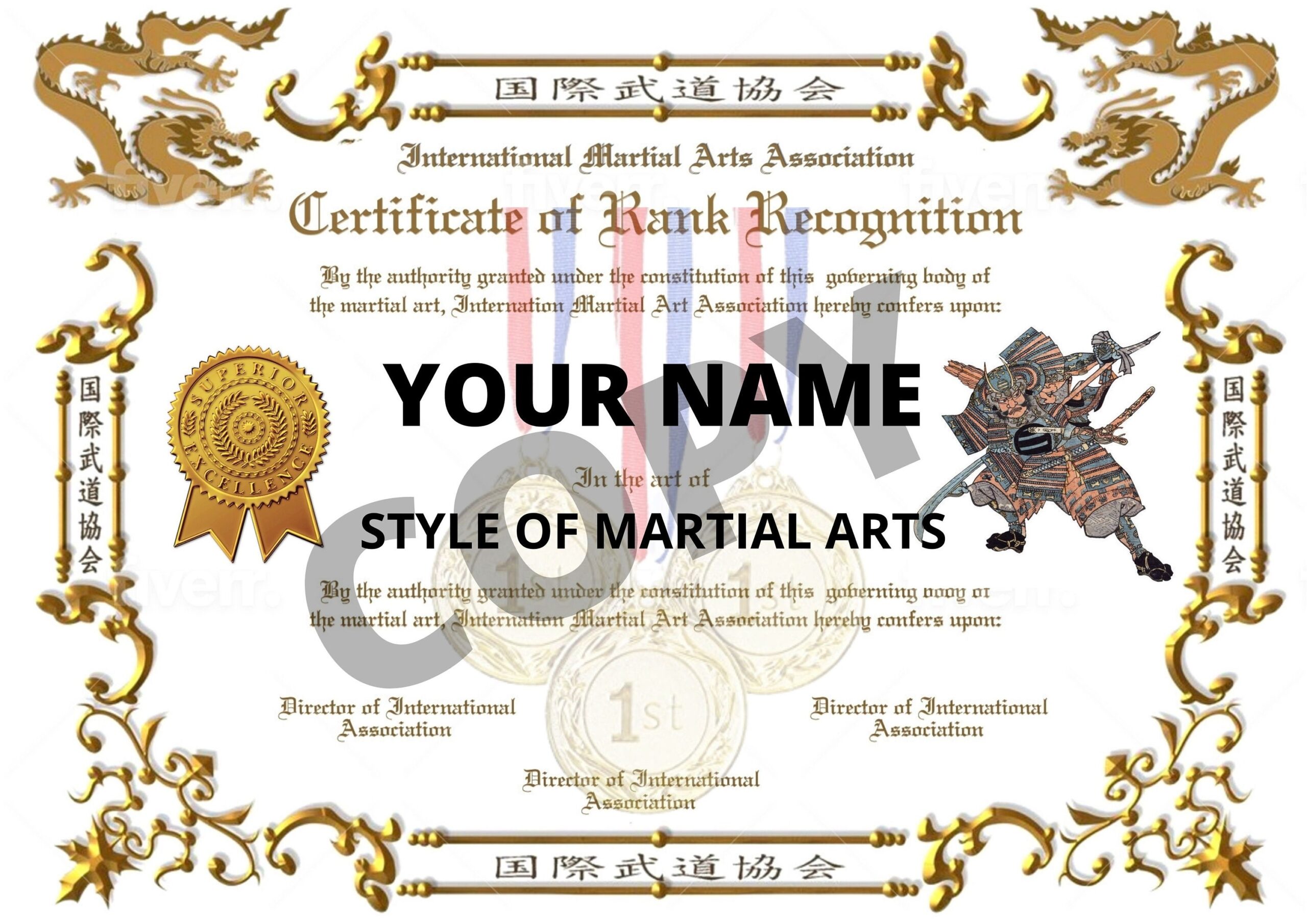 Martial Arts Certificate Templates