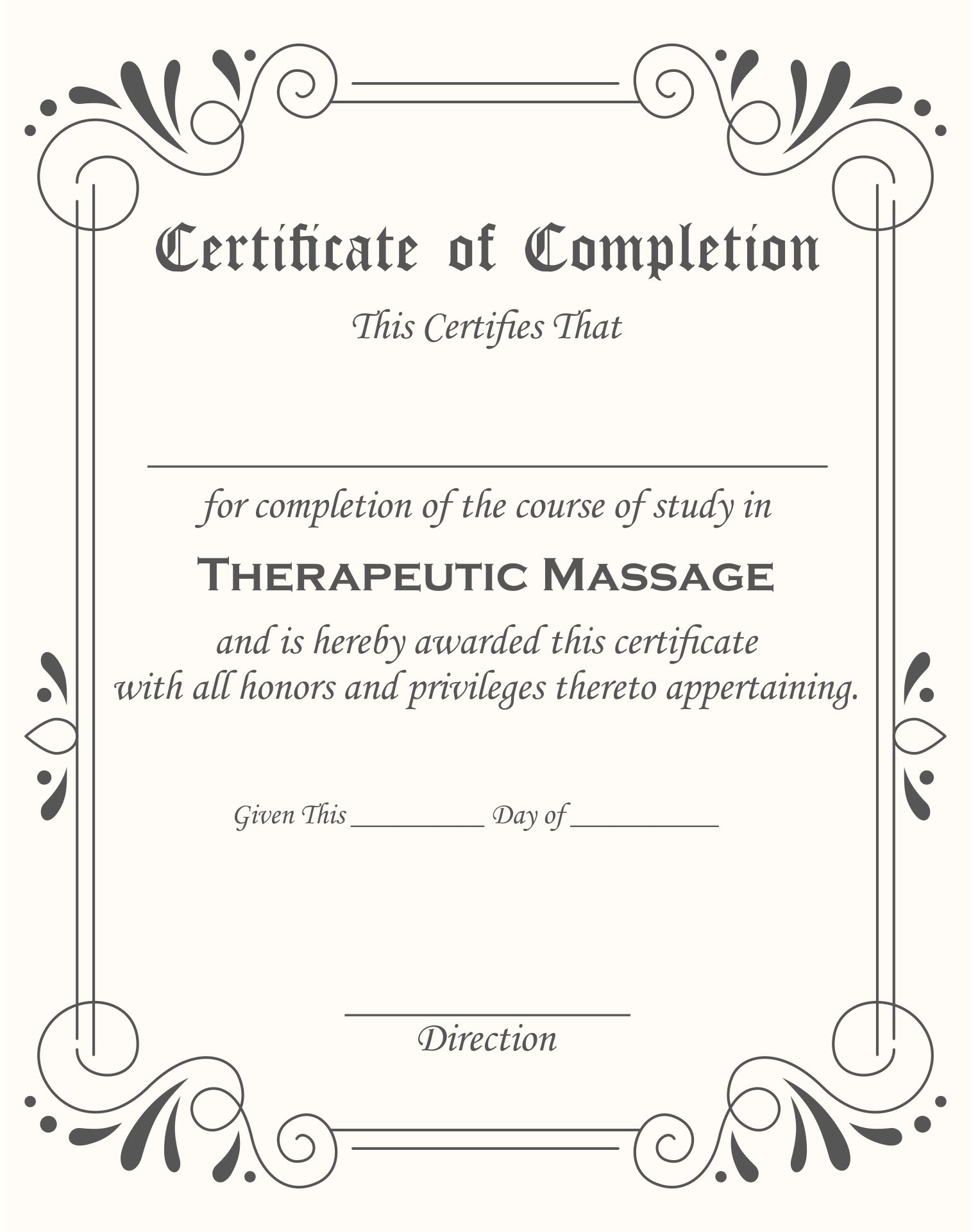 Massage Gift Certificate Template 10 Free PDF Printables Printablee