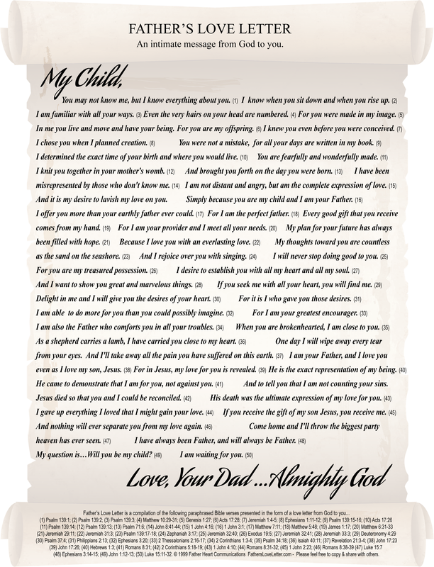 Media Center FathersLoveLetter