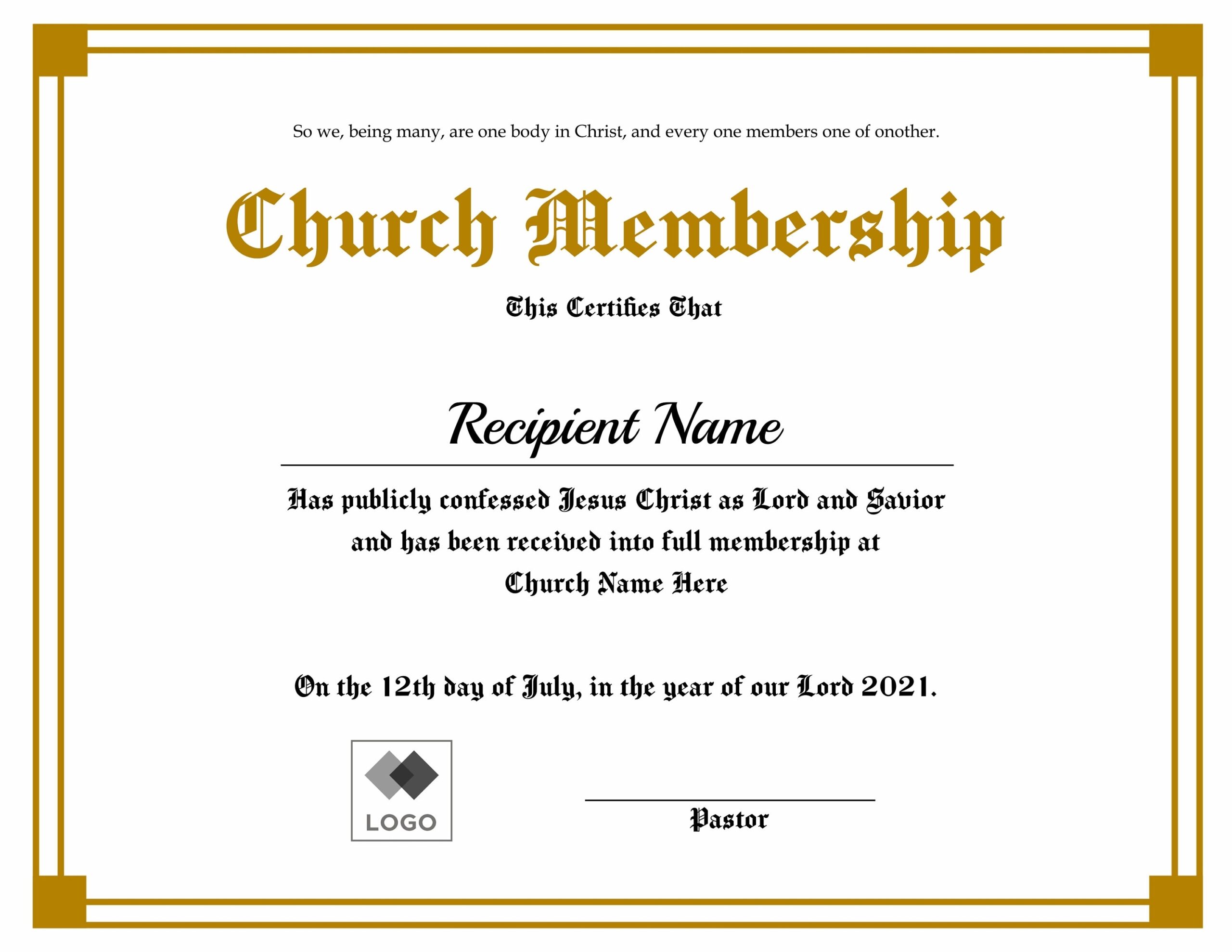 Membership Certificate Templates