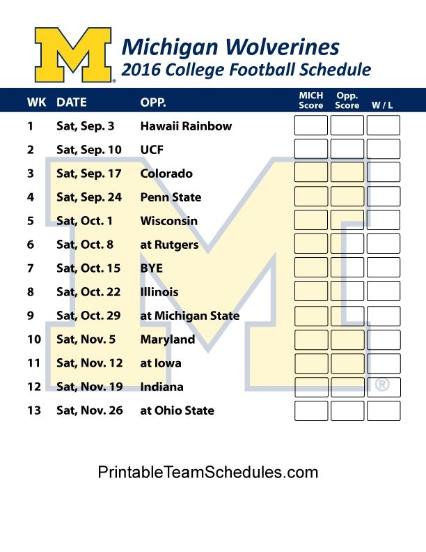 Michigan 2025 Football Schedule Opponents Bella G Willason