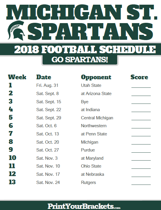 Michigan State Football Schedule 2025 Record Taylah K Casimaty
