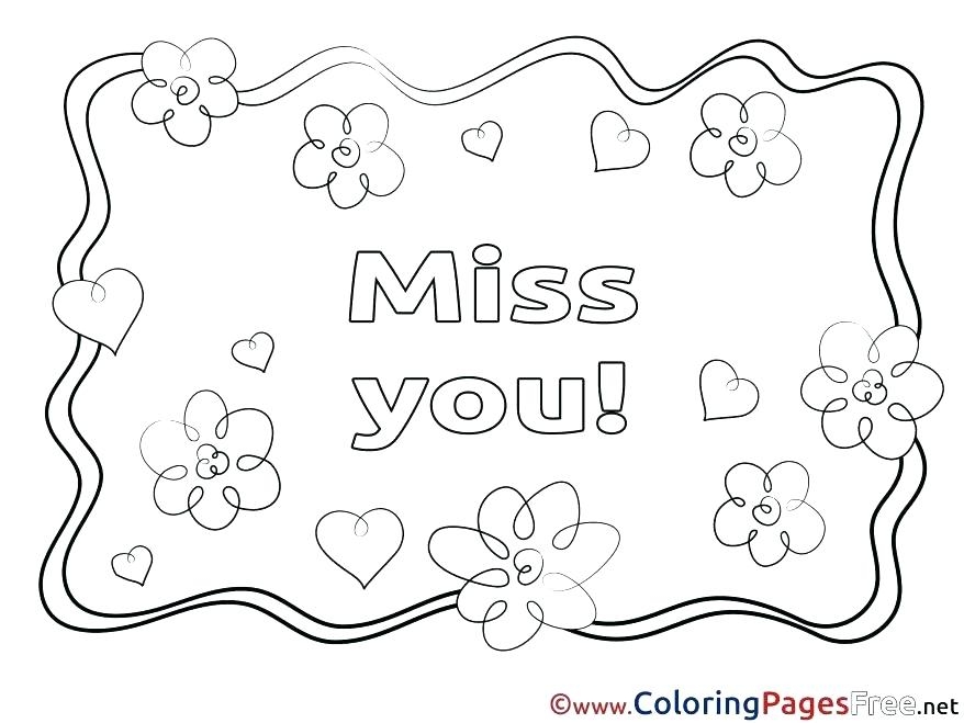 Miss You Coloring Pages At GetColorings Free Printable Colorings 