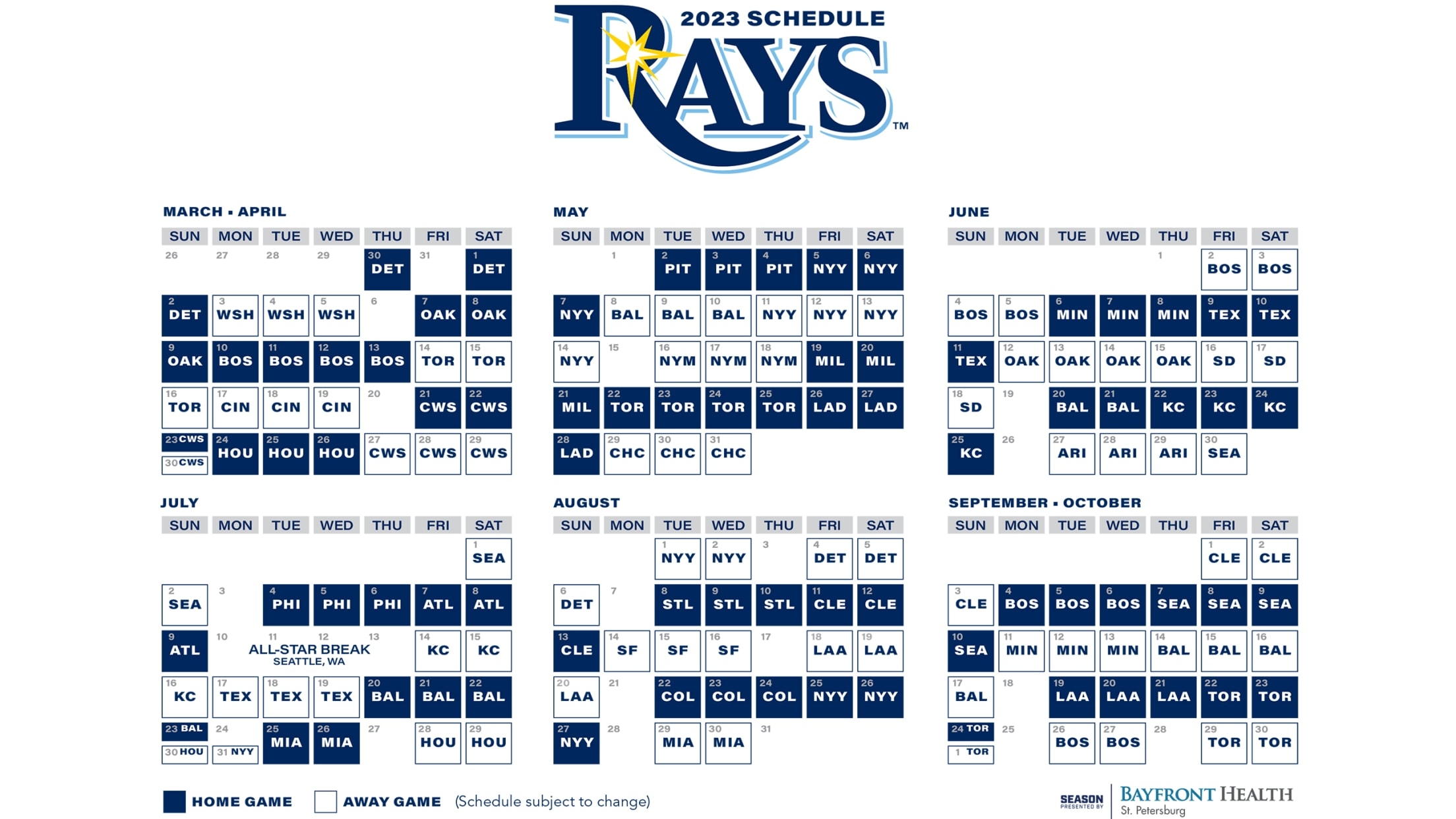 Mlb Printable Rays 2025 Baseball Schedule Dawn M Lawson
