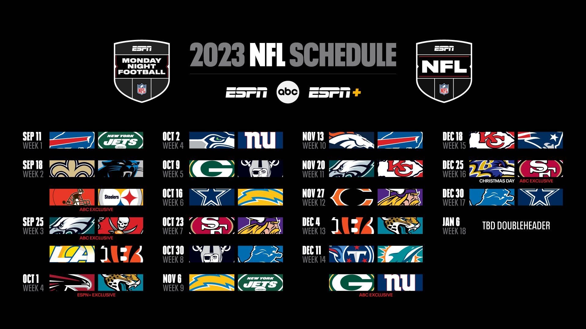 Monday Night Football Schedule 2025 Fox Maddison A Allison