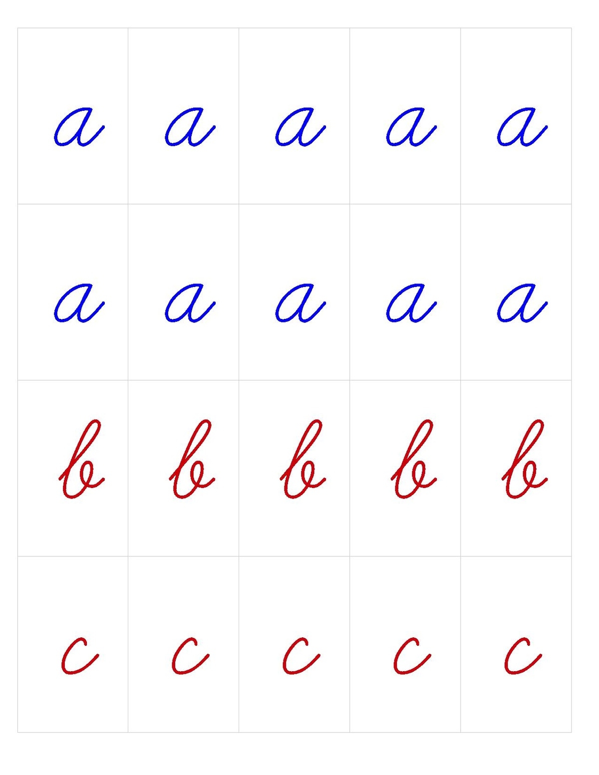 Montessori Cursive Letters Printable Printable Word Searches