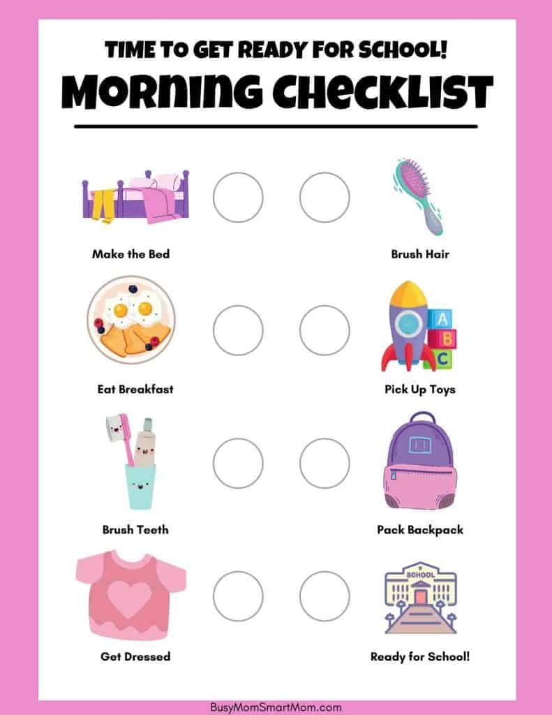 Morning Routine Chart 5 Amazing Printable Morning Routine Charts For 