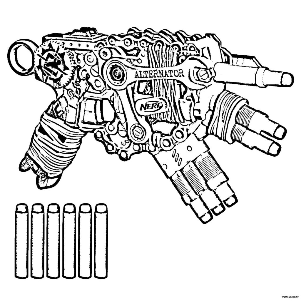 Nerf Guns Coloring Pages Print For Free WONDER DAY Coloring Pages 