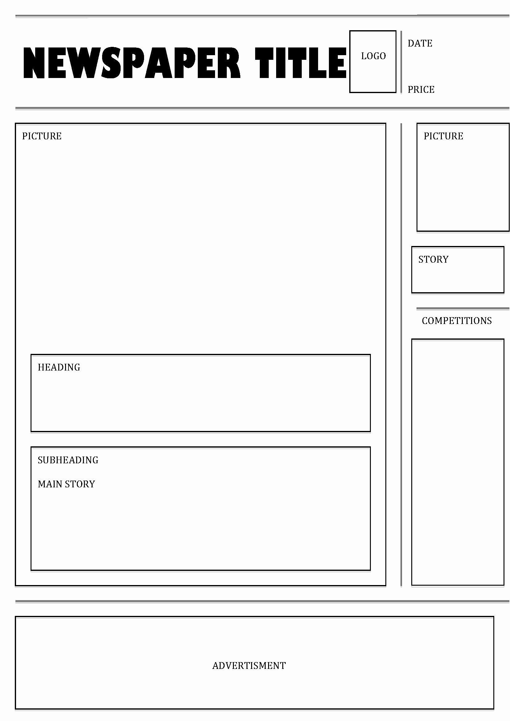 News Paper Article Template