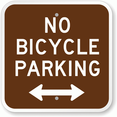 Printable No Bicycle Parking Signs