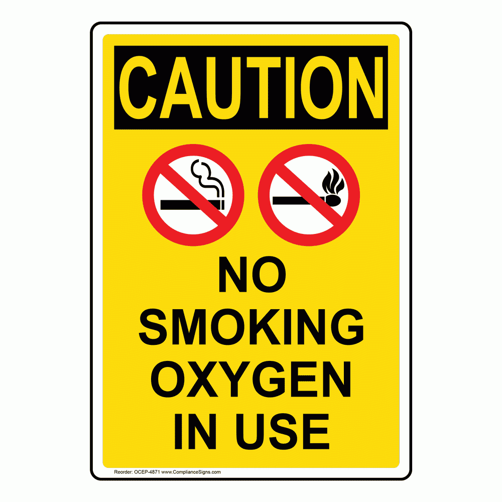 No Smoking Oxygen In Use Sign Printable
