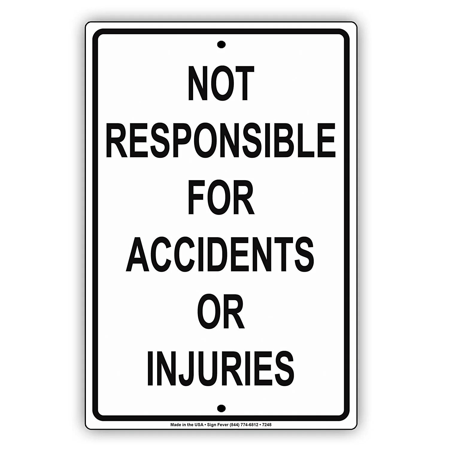 Not Responsible For Accidents Sign Printable Printable Word Searches