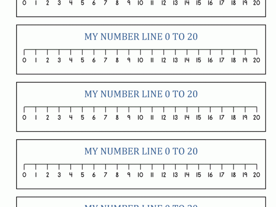 Number Line 0 To 20 Printables