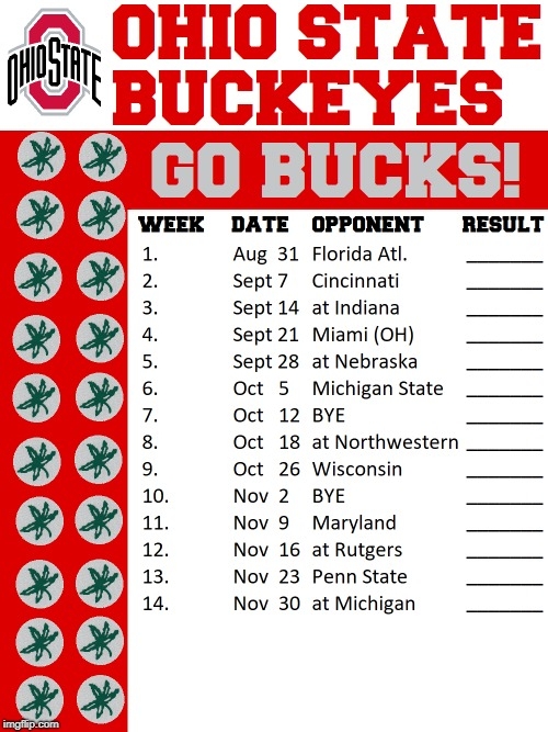 Ohio State Football Schedule 2025 And 2025 Calendar J Tracy Kohler