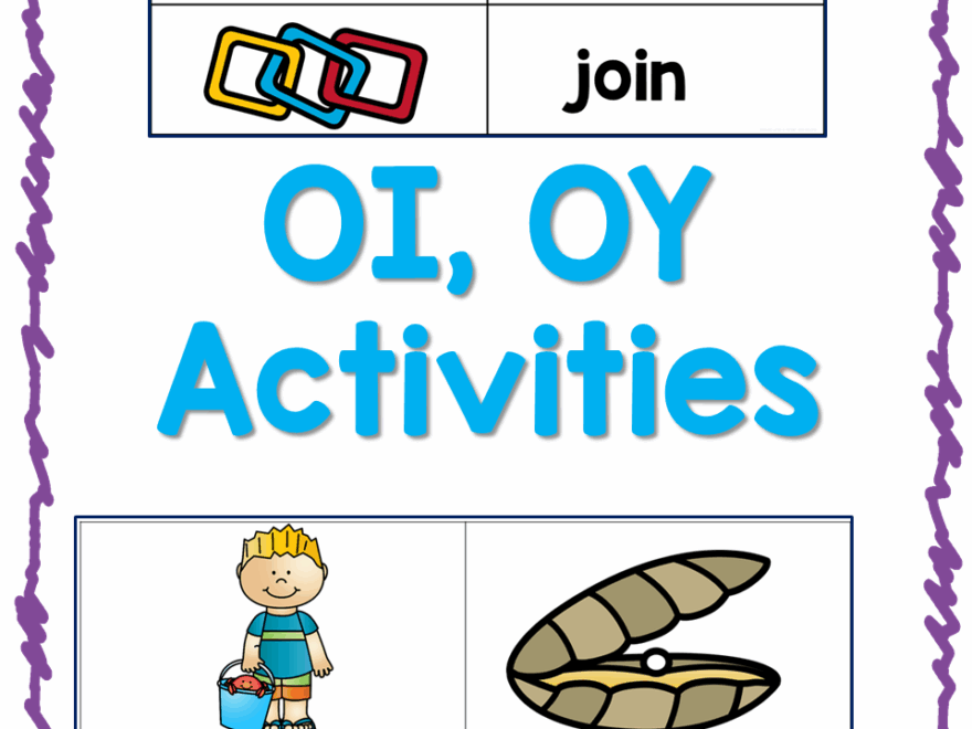 OI OY Diphthong Activities And Printables Phonics Activities And