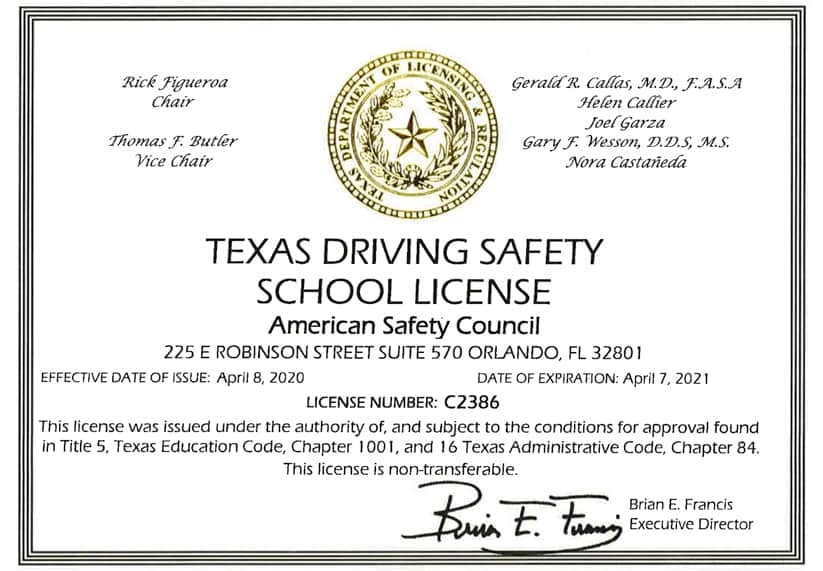Online Defensive Driving Course Texas With Printable Certificate 