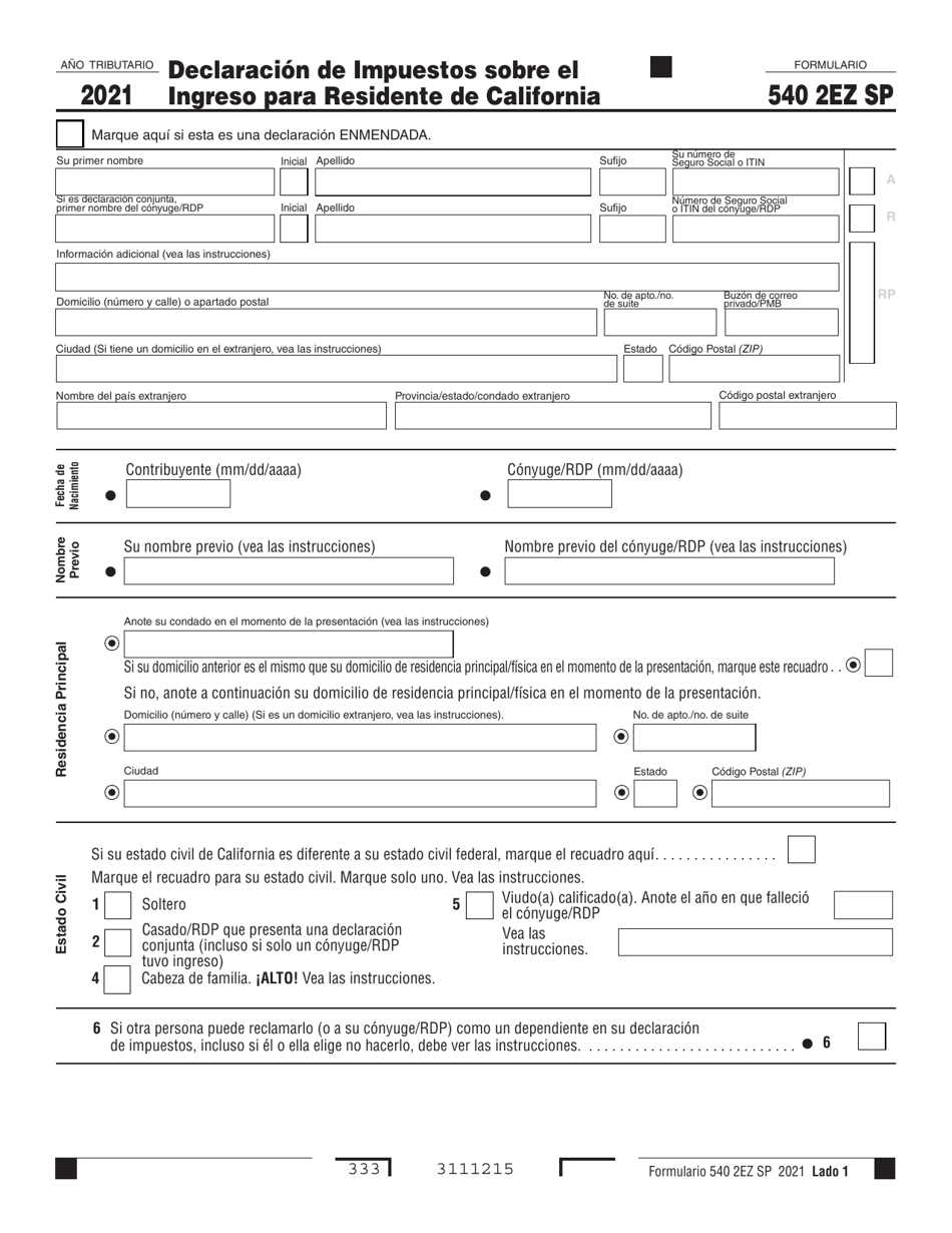 Online Fillable Form 540 Printable Forms Free Online