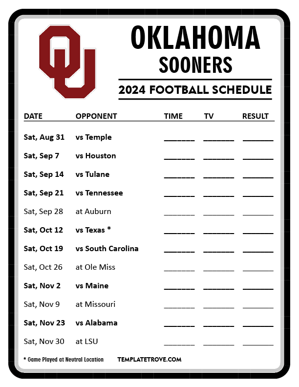 Ou Football Schedule 2025 Tickets Price Michelle S Butler