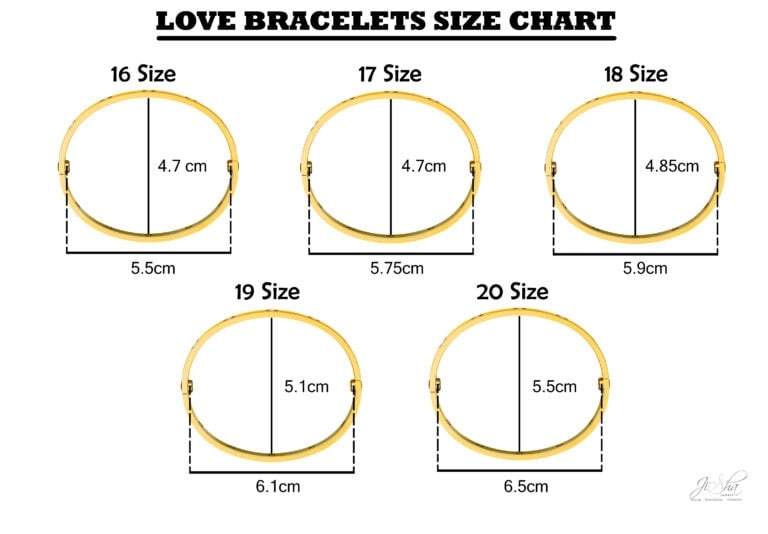 Oval Closed Bangle Size Chart Bracelet Size Chart Pink 60 OFF