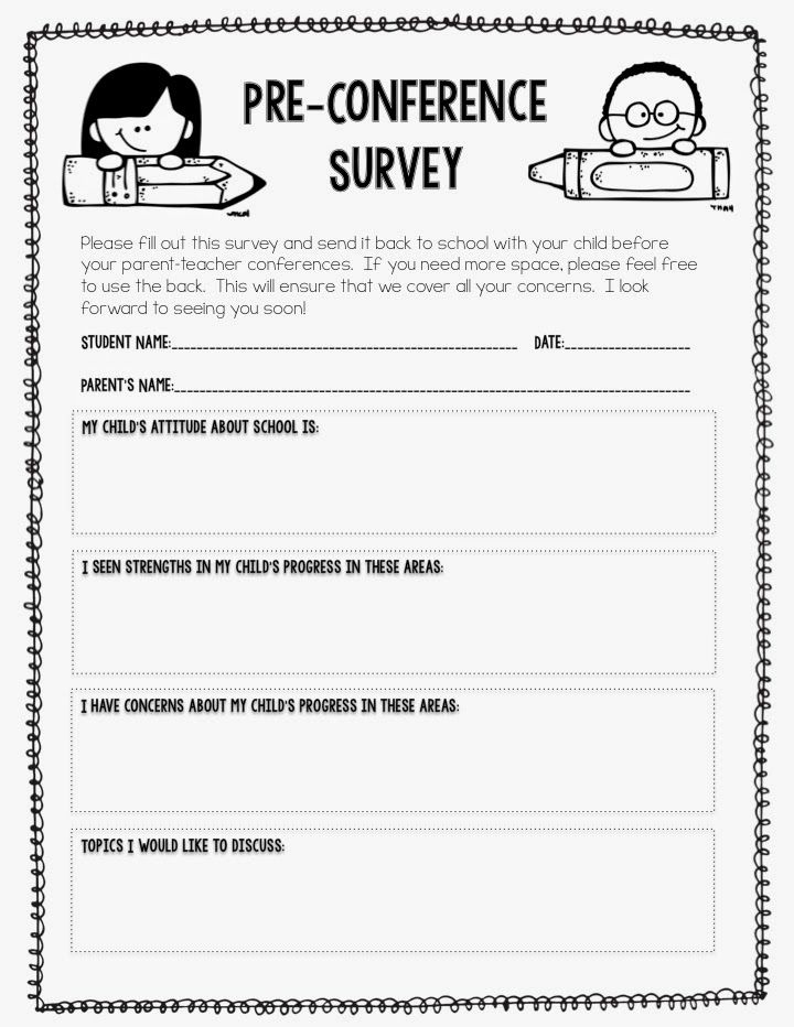 Parent Conference Form Printable Printable Forms Free Online