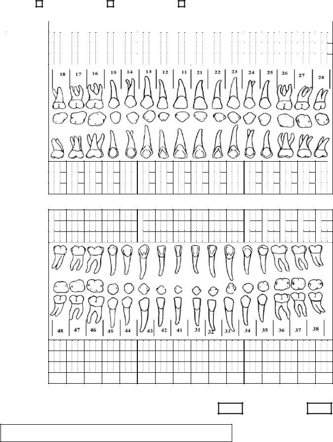 Periodontal Charting Form Printable Printable Forms Free Online