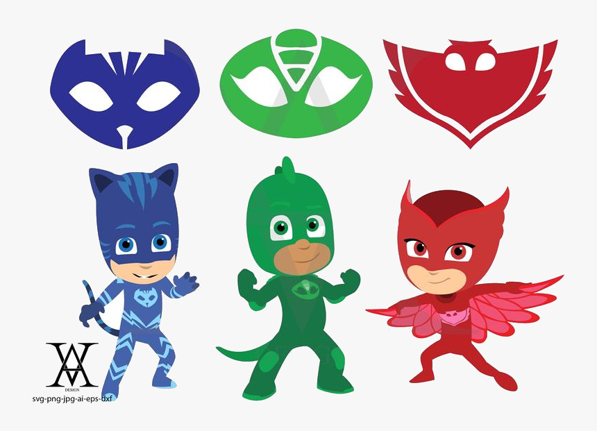 Pj Mask Free Clipart Vector Instant Transparent Png Printable Pj 