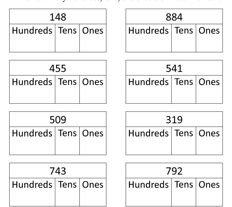 Place Value Worksheets 2nd Grade With Answer Key