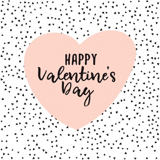 Premium Vector Minimal Valentine 39 s Day Greeting Card