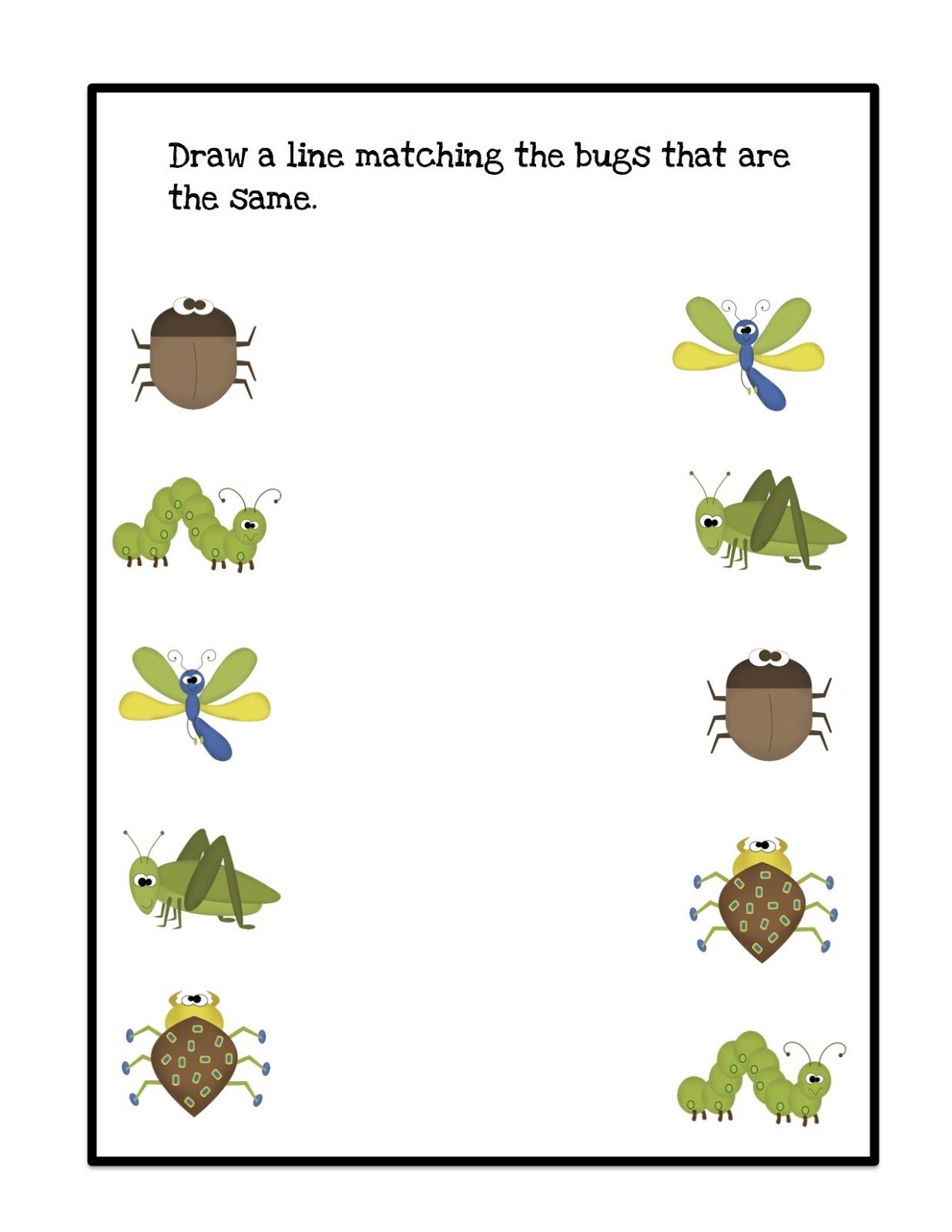 Preschool Free Printable Bugs Sally C Ferguson