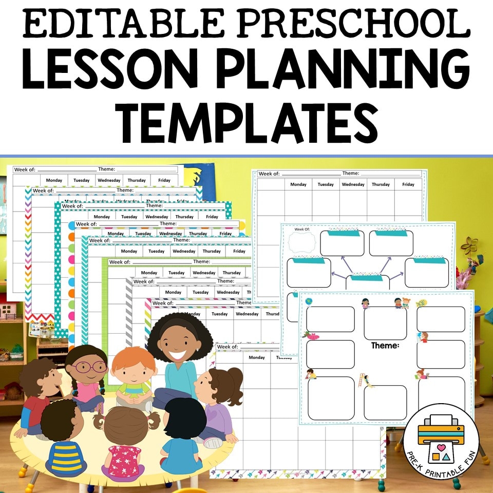 Prescool Lesson Planning Templates Editable