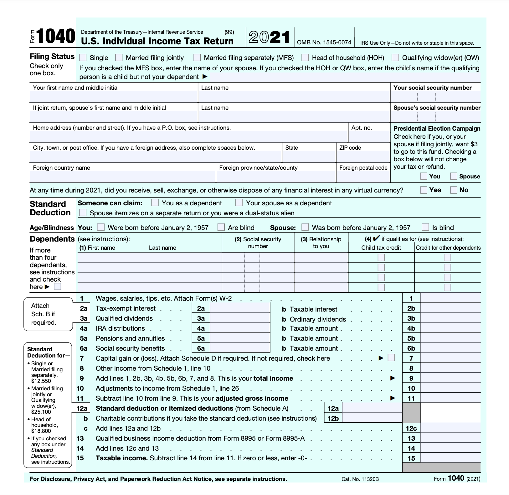 Printable 1040ez Form 2025 Israel E Deaton