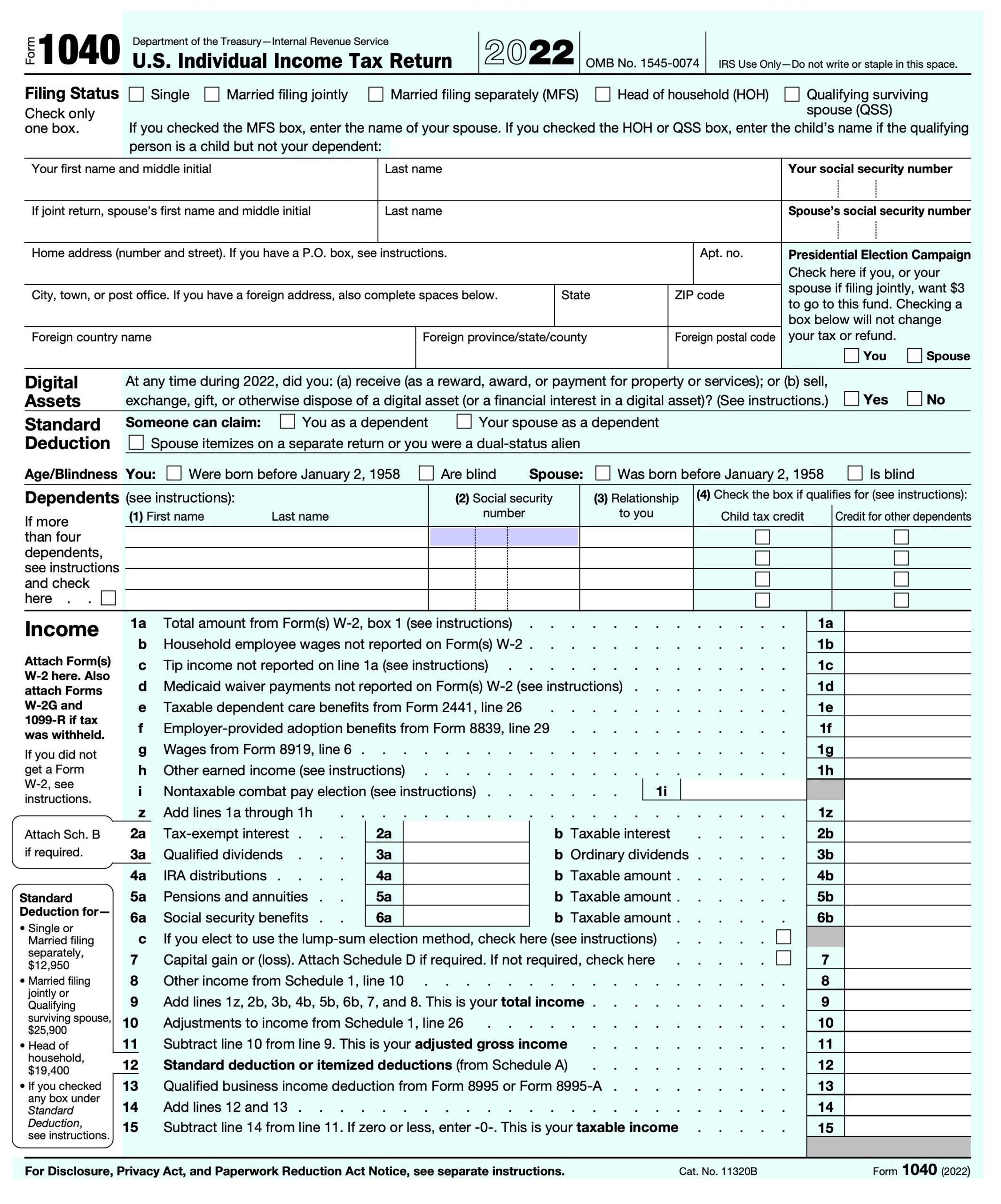 Printable 2025 Ez Form 2025 C Kay Cohen