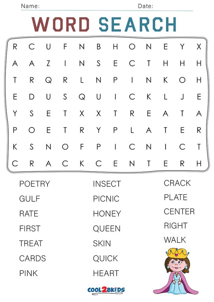 Printable 3rd Grade Word Search Cool2bkids Free Word Search 
