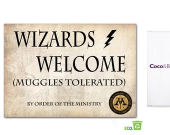 PRINTABLE 8x10 Harry Potter Wizards Welcome Muggles Tolerated