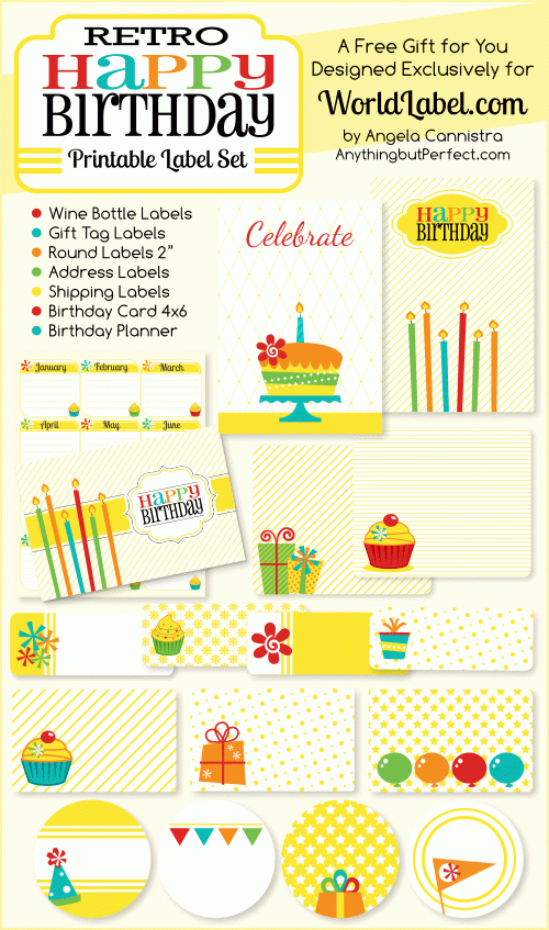 Free Printable Birthday Label Templates