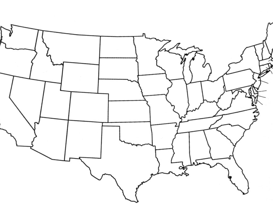 Printable Blank United States Map