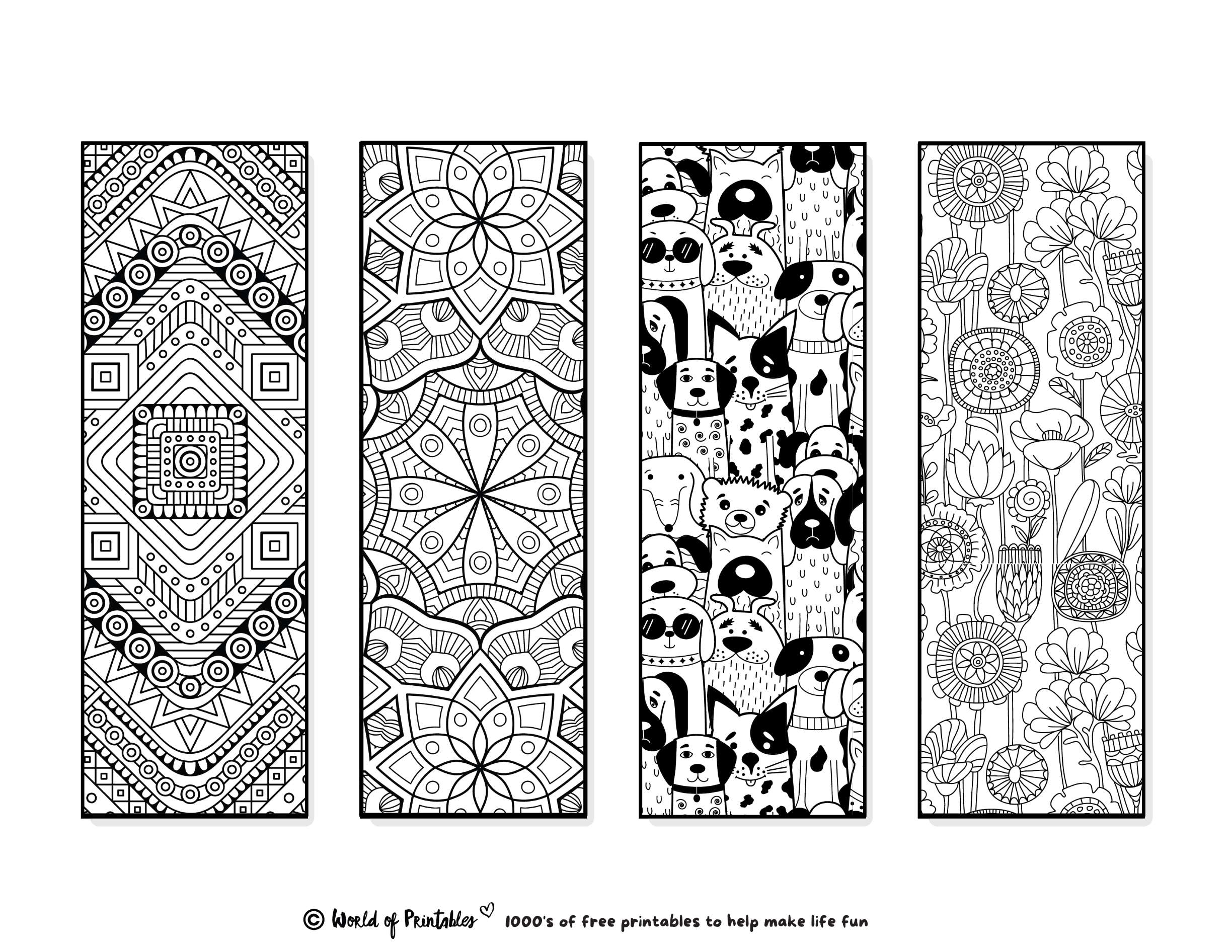 Free Printable Bookmarks To Color