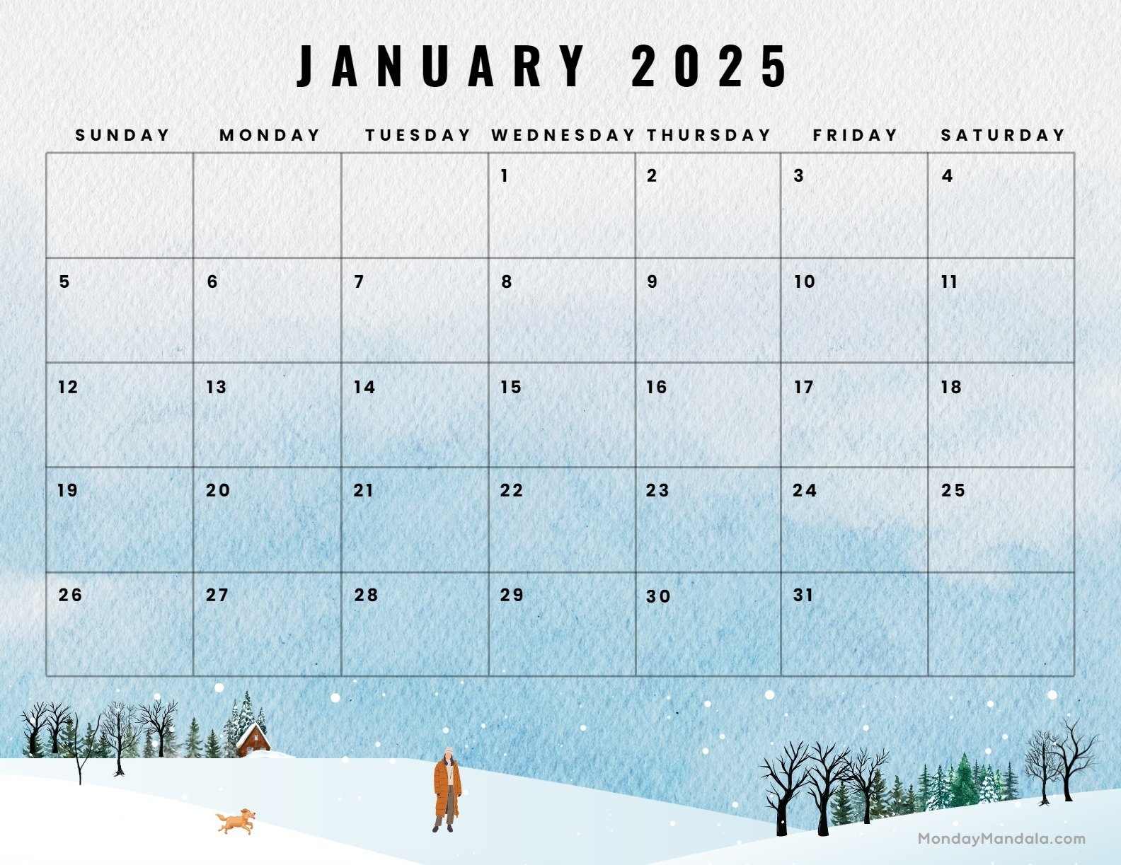 Printable Calendars For 2025 2026 Free PDFs 