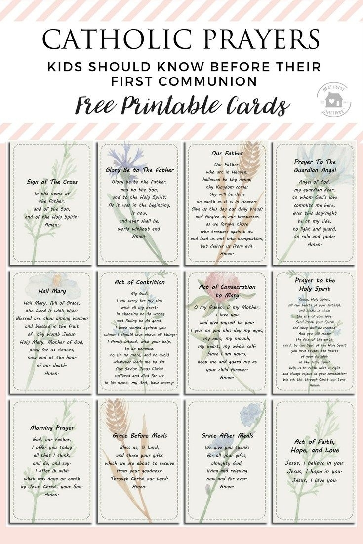 Printable Catholic Prayer Cards