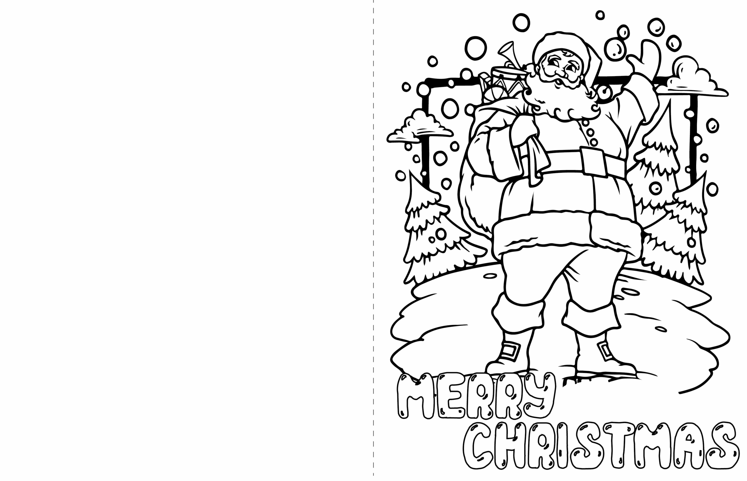 Printable Christmas Cards For Kids To Color