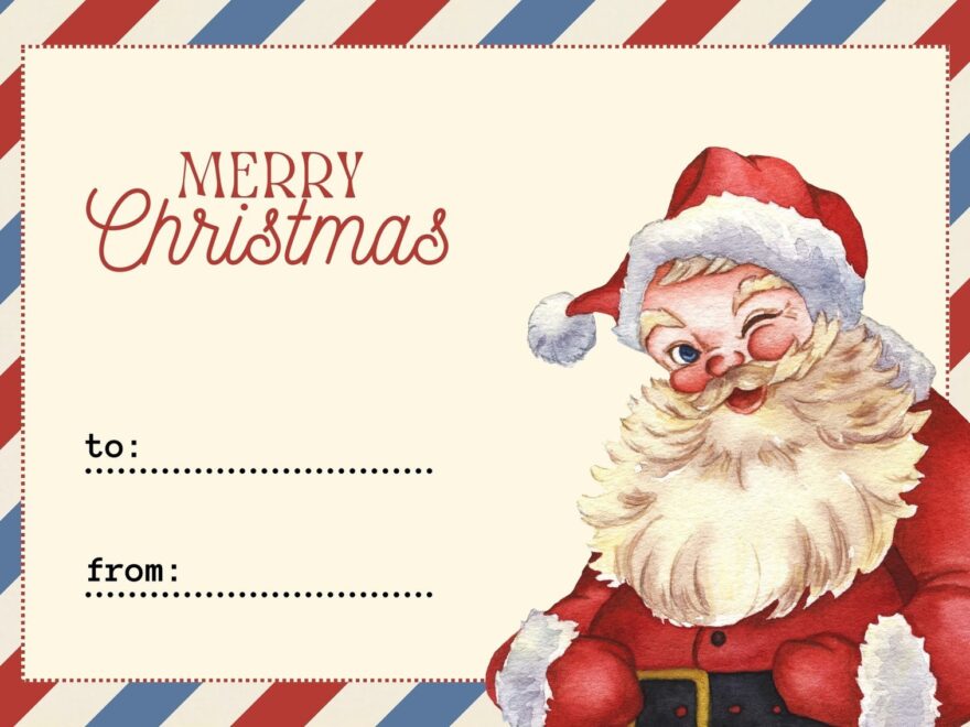 Printable Christmas Cards Templates FREE Printable A Z